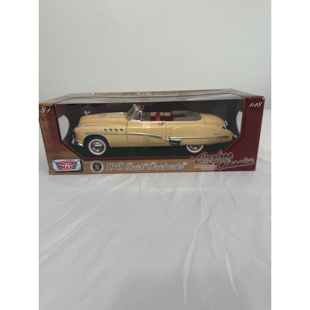 Motor Max 1949 Buick Roadmaster Timeless Classics 1:18 Diecast Tan Red Interior